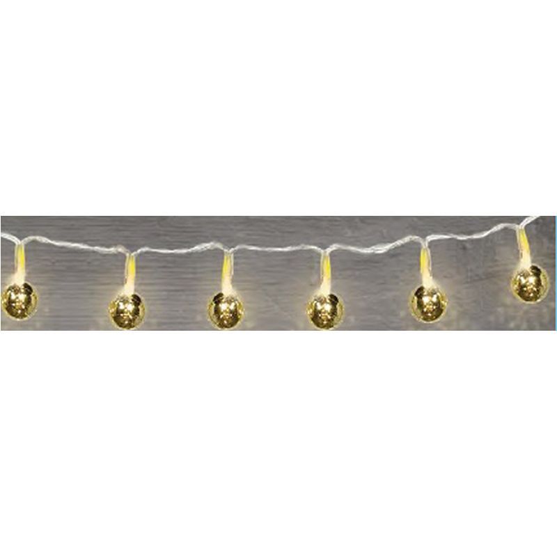 Gold Mercury Mini Globes LED String Lights