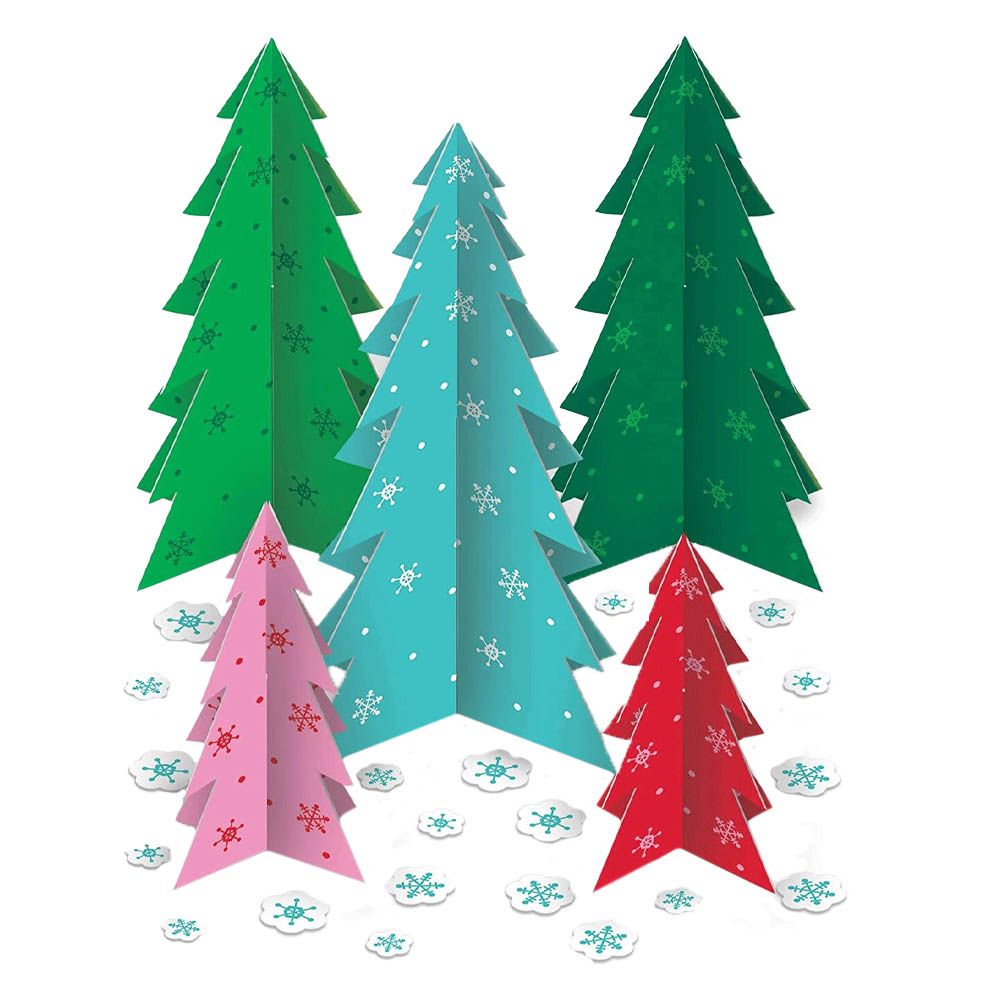 Amscan - Christmas Multi-Pack Slotted Trees Paper