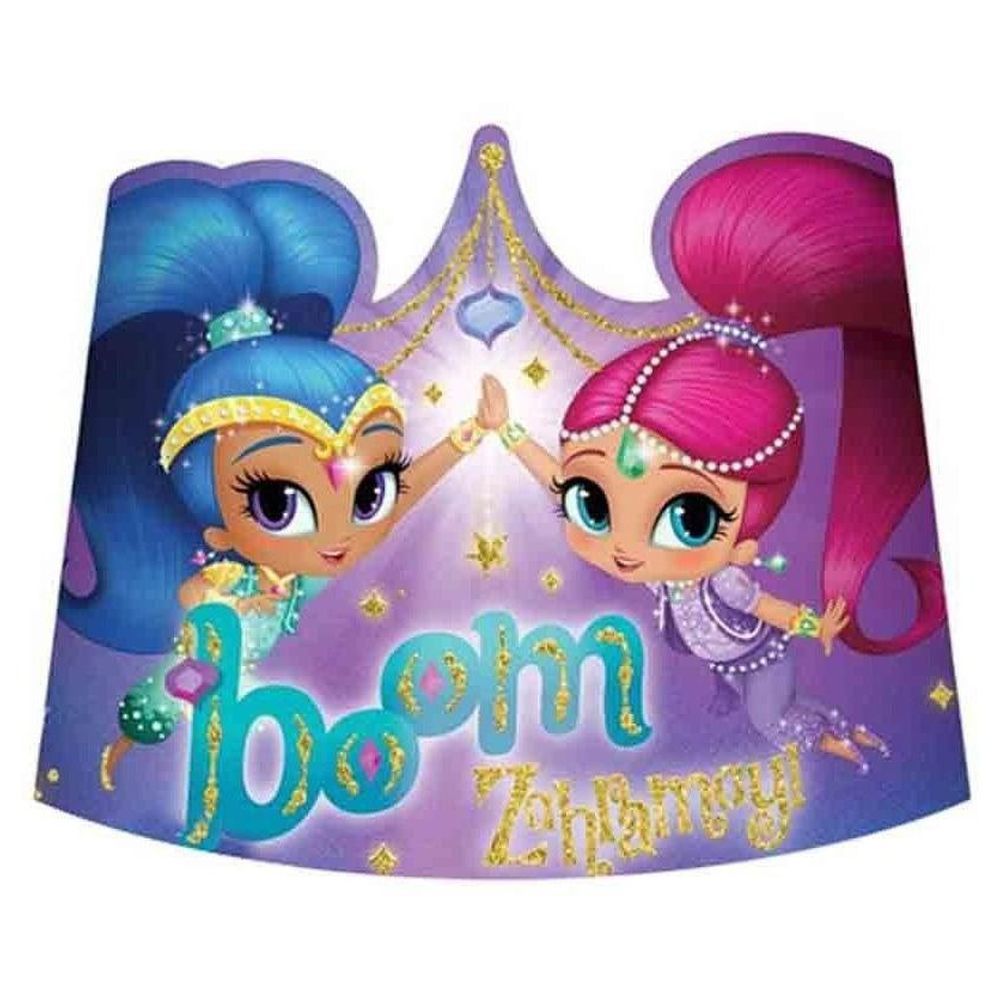 Shimmer & Shine Paper Tiaras 8pcs