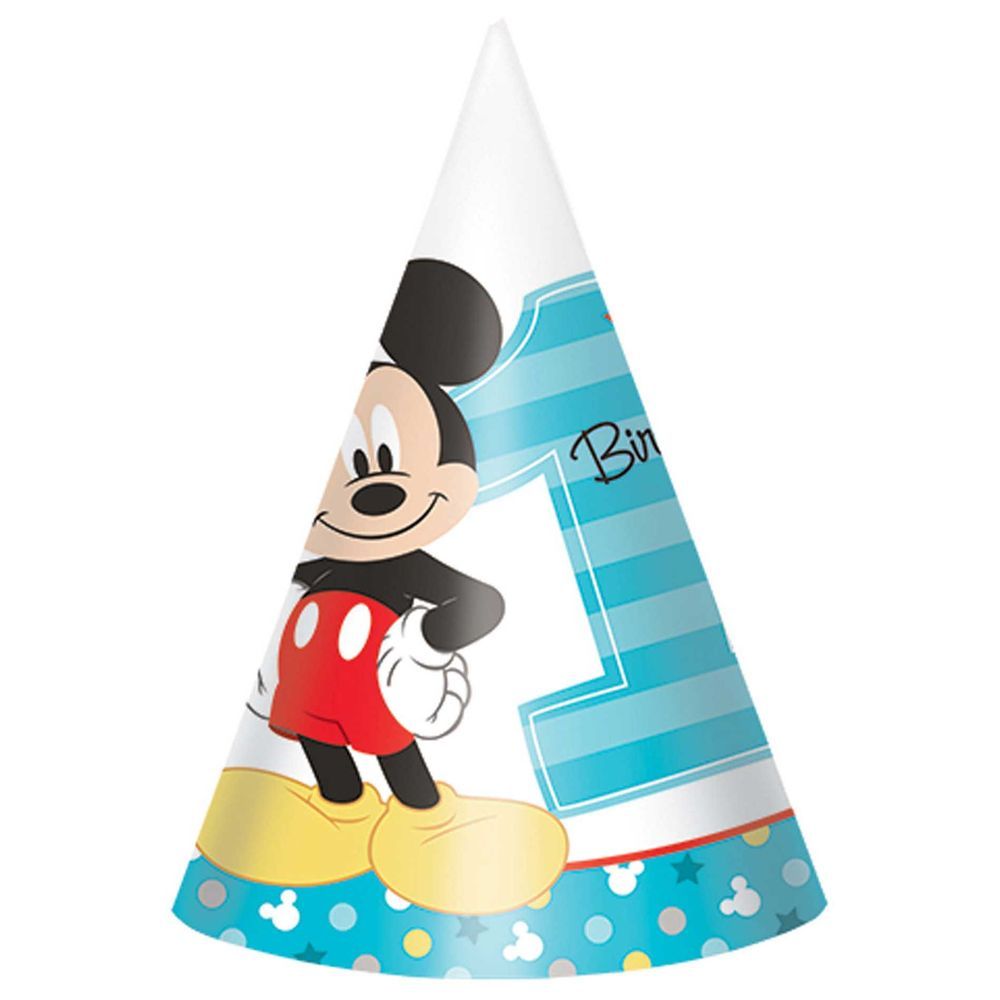 Mickey's Fun To Be One Paper Cone Hats 8pcs