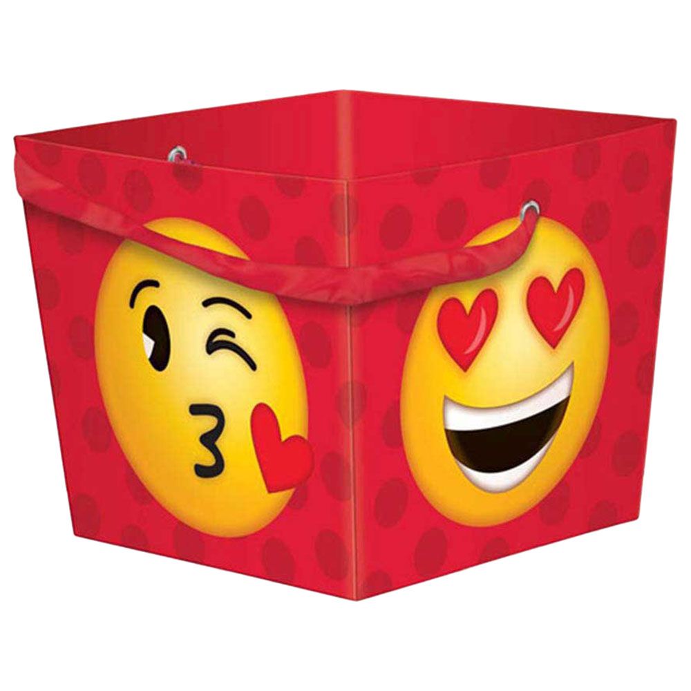 Valentine Emoji Small Square Paper Bucket