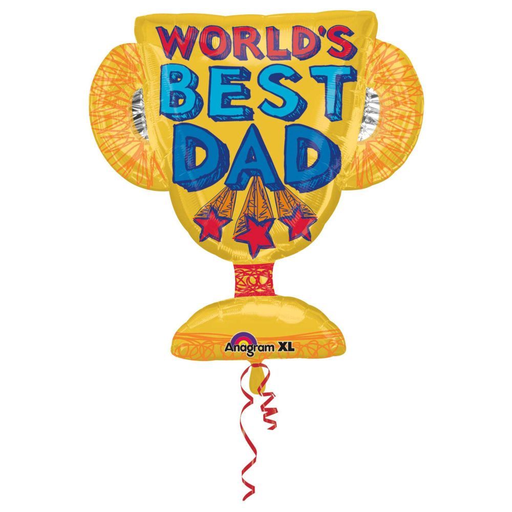 Party Centre - Best Dad Trophy Super Shape Balloon 27-inch