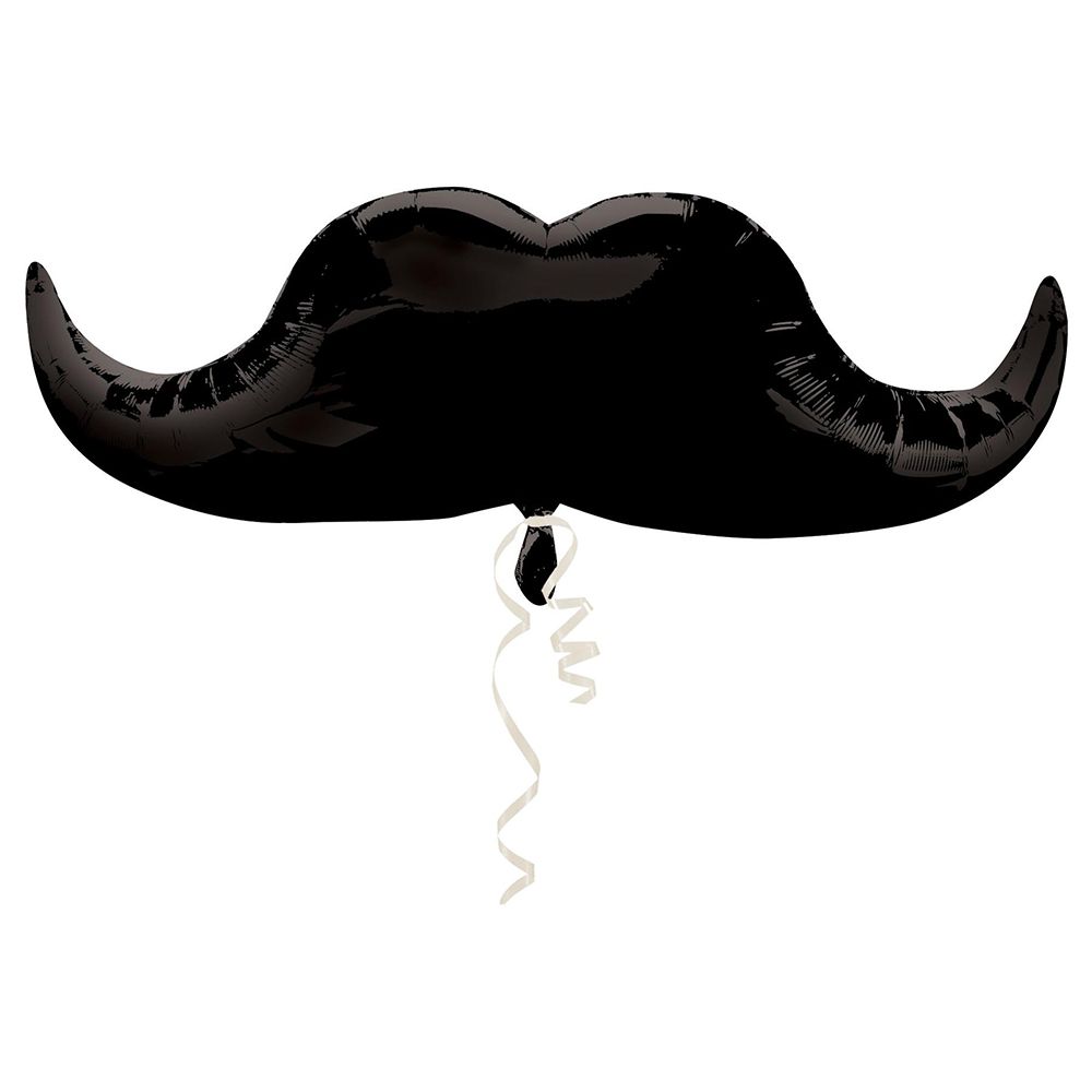 Mustache Super Shape Balloon - Black