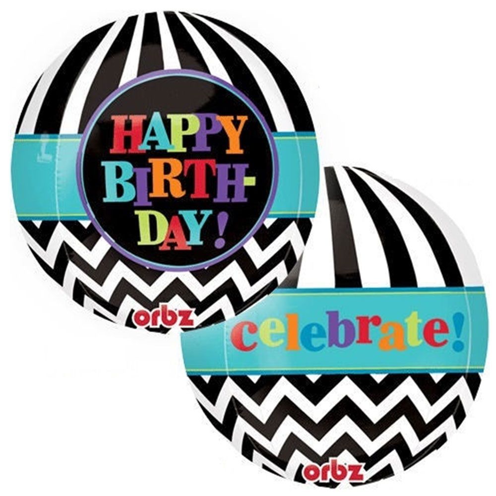 Dancing Lines Birthday Balloon - 1pc