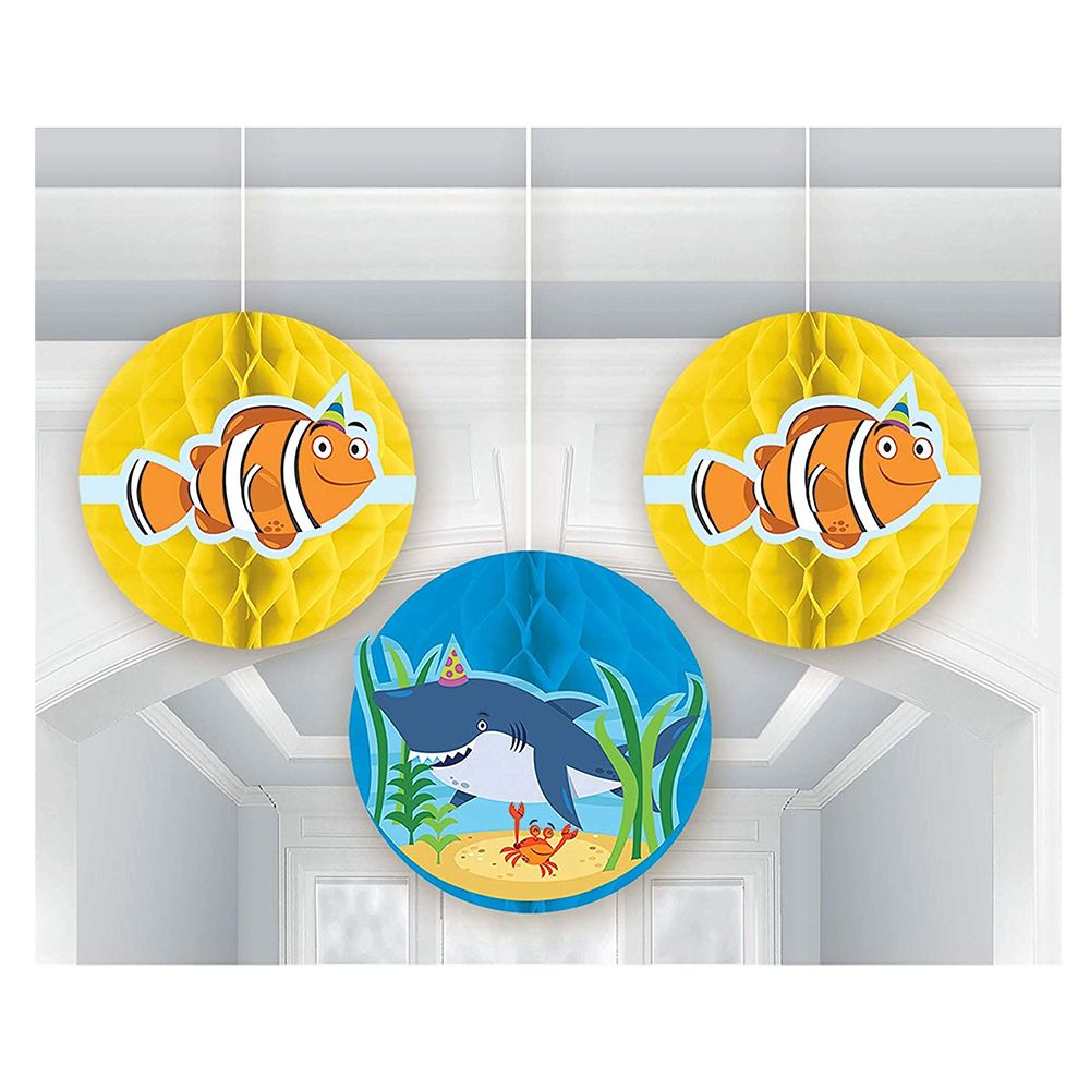 Amscan - Ocean Buddies Honeycomb Balls 3pcs