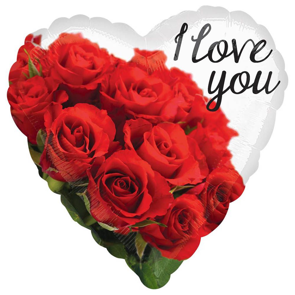 I Love You Rose Bouquet Foil Balloon 18in