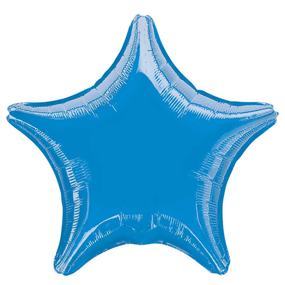 Anagram - S15 Metallic Blue Star Foil Balloon 19in