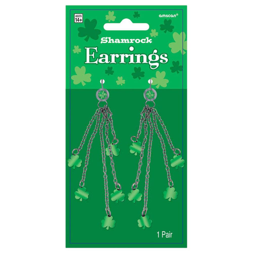 Party Centre - St. Patrick's Day Earrings - Green