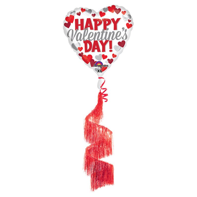 Red & Silver Hvd Coil Tail Airwalker Balloon