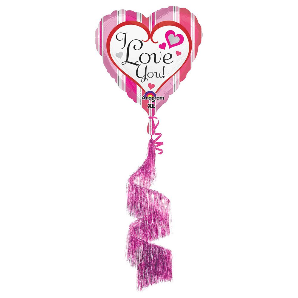 Love You Coil Tail Airwalker Balloon