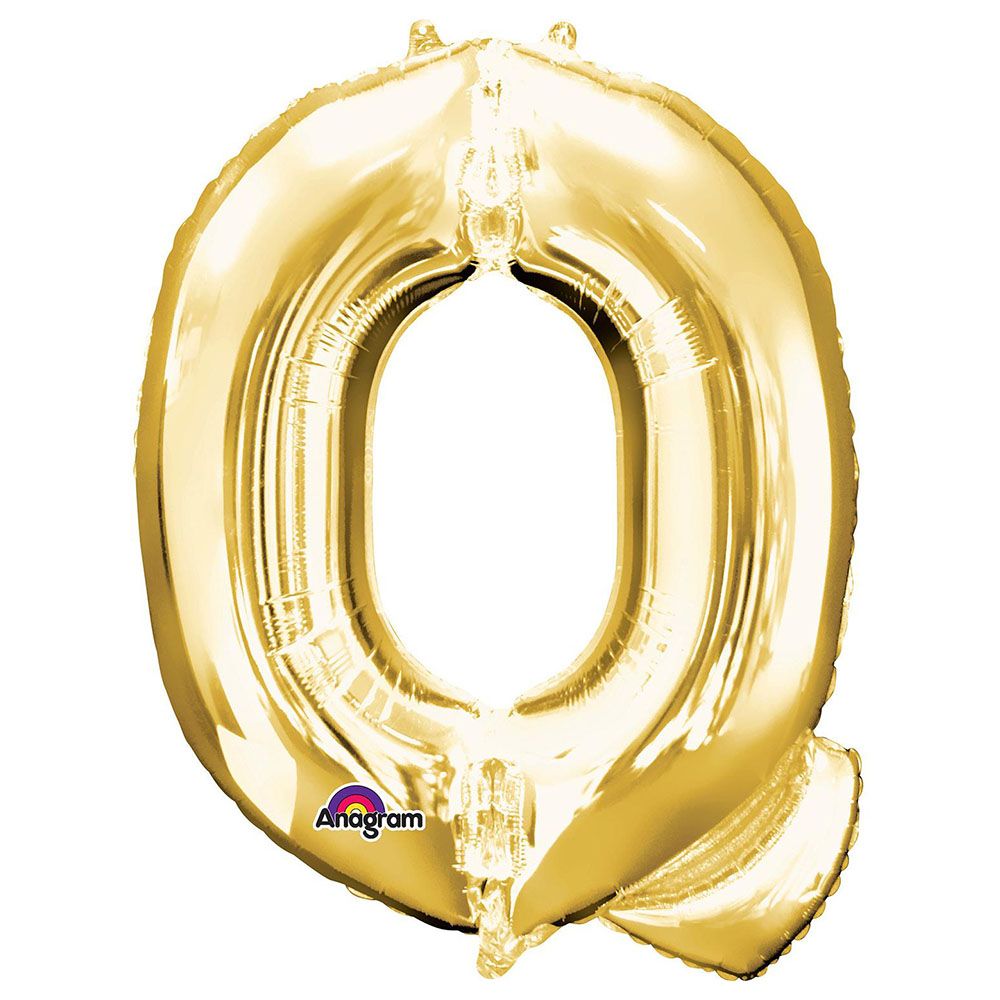 Party Centre - Letter Q SuperShape Balloon - Gold