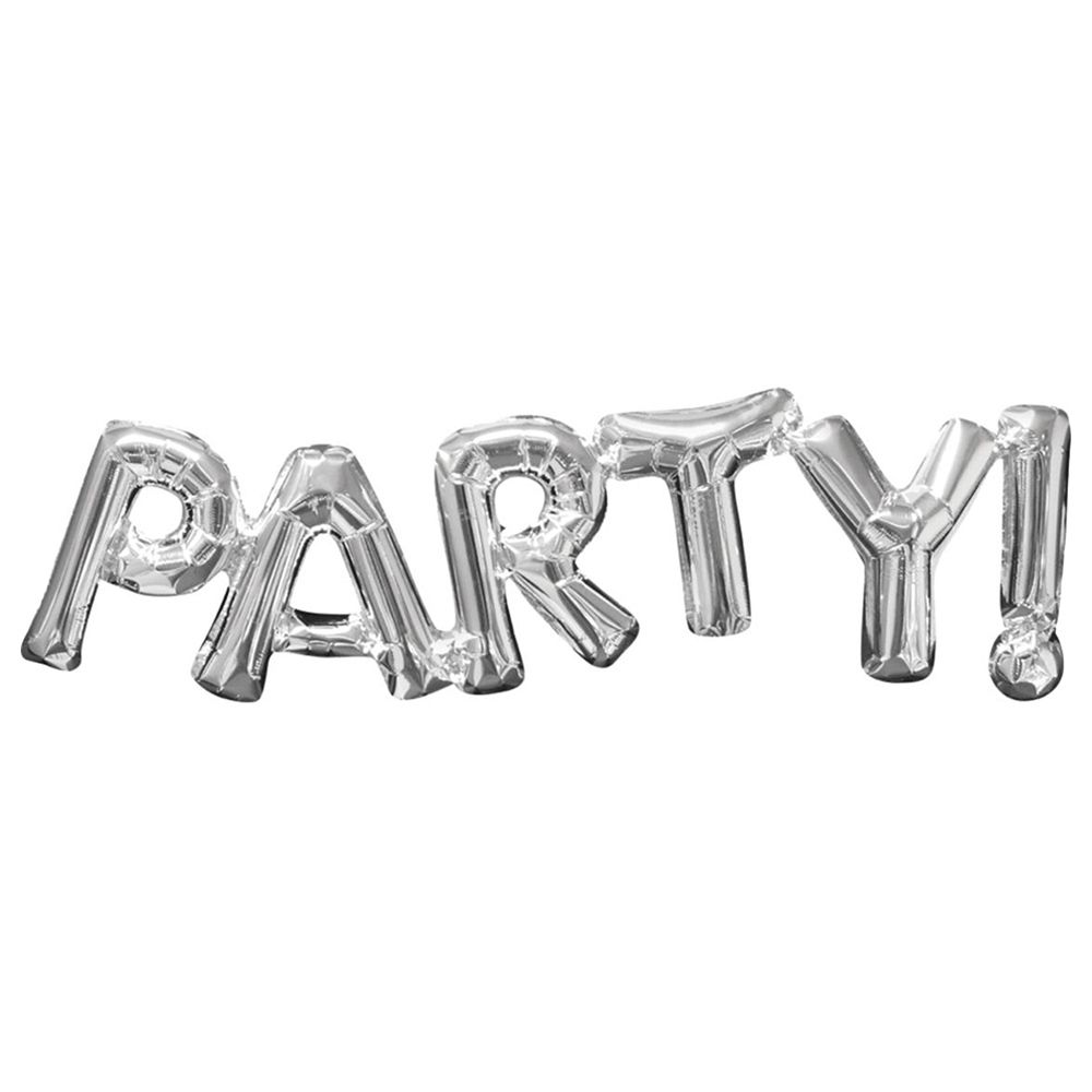 Party Centre - Party Phrase Foil Balloon - Silver