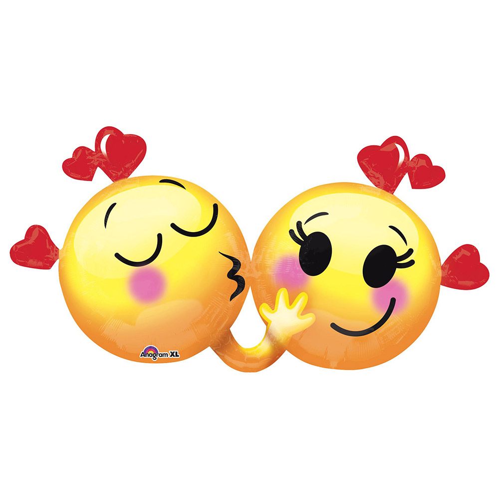 Emoticon in Love Supershape Balloon 36 x 21in