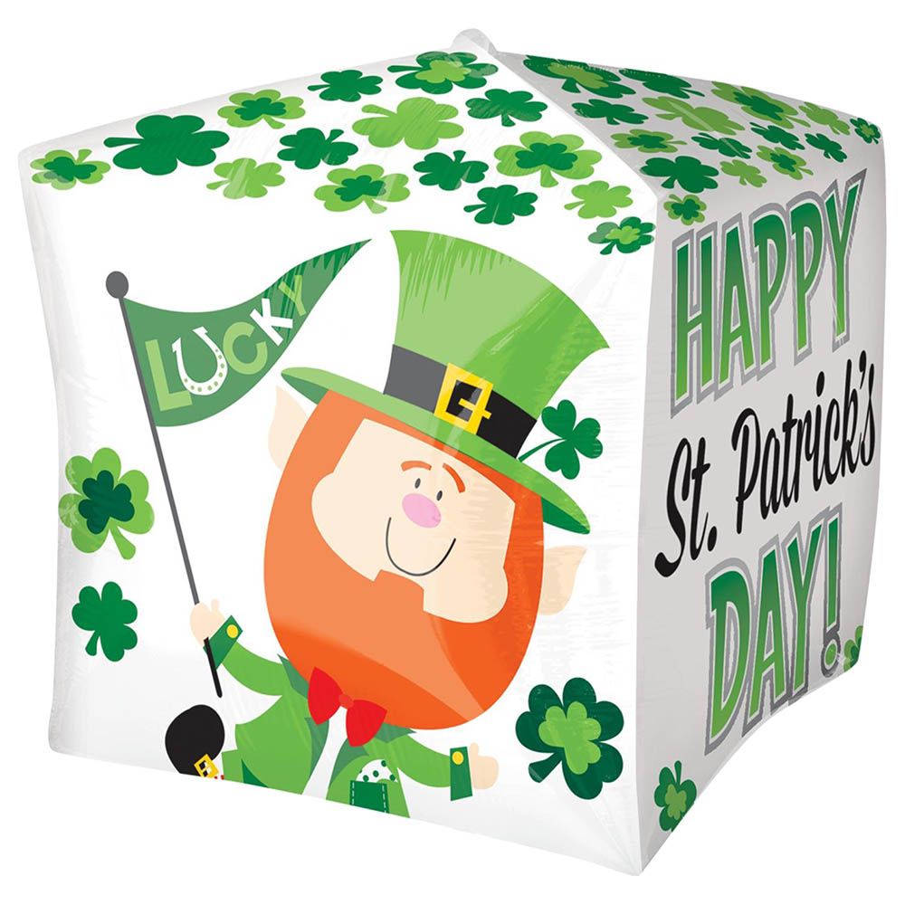 Party Centre - St.Patrick'S Pot Of Gold Cubez Ultra shape Balloon