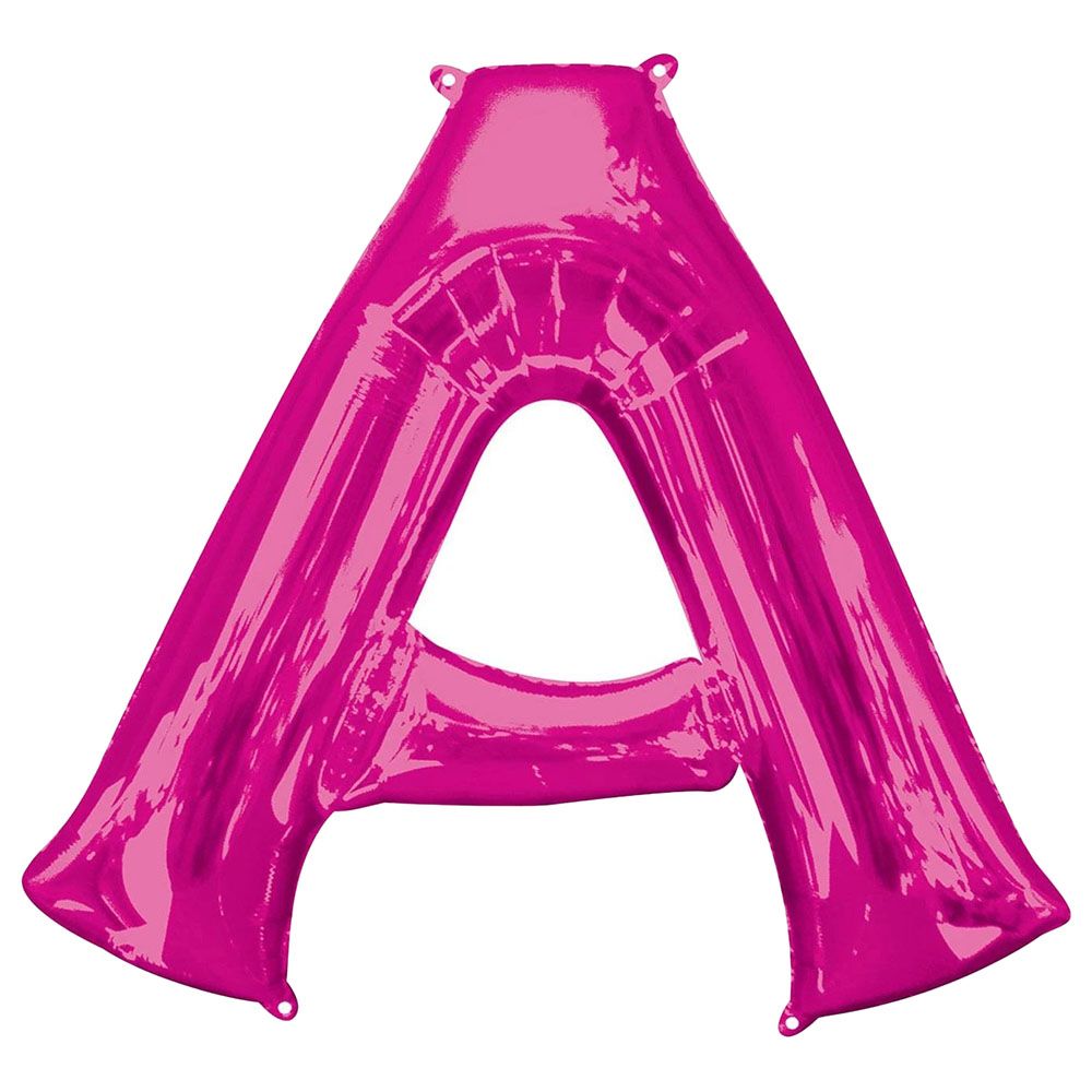 Party Centre - Letter A SuperShape Foil Balloon - Pink