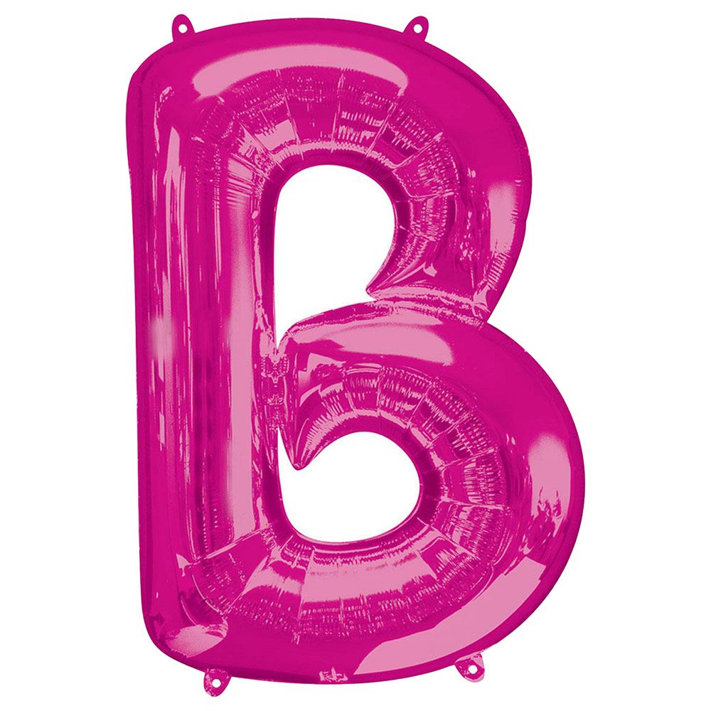 Party Centre - Letter B SuperShape Foil Balloon - Pink