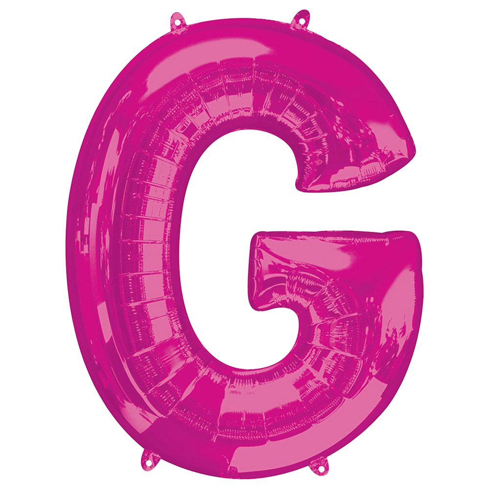 Party Centre - Letter G SuperShape Foil Balloon - Pink