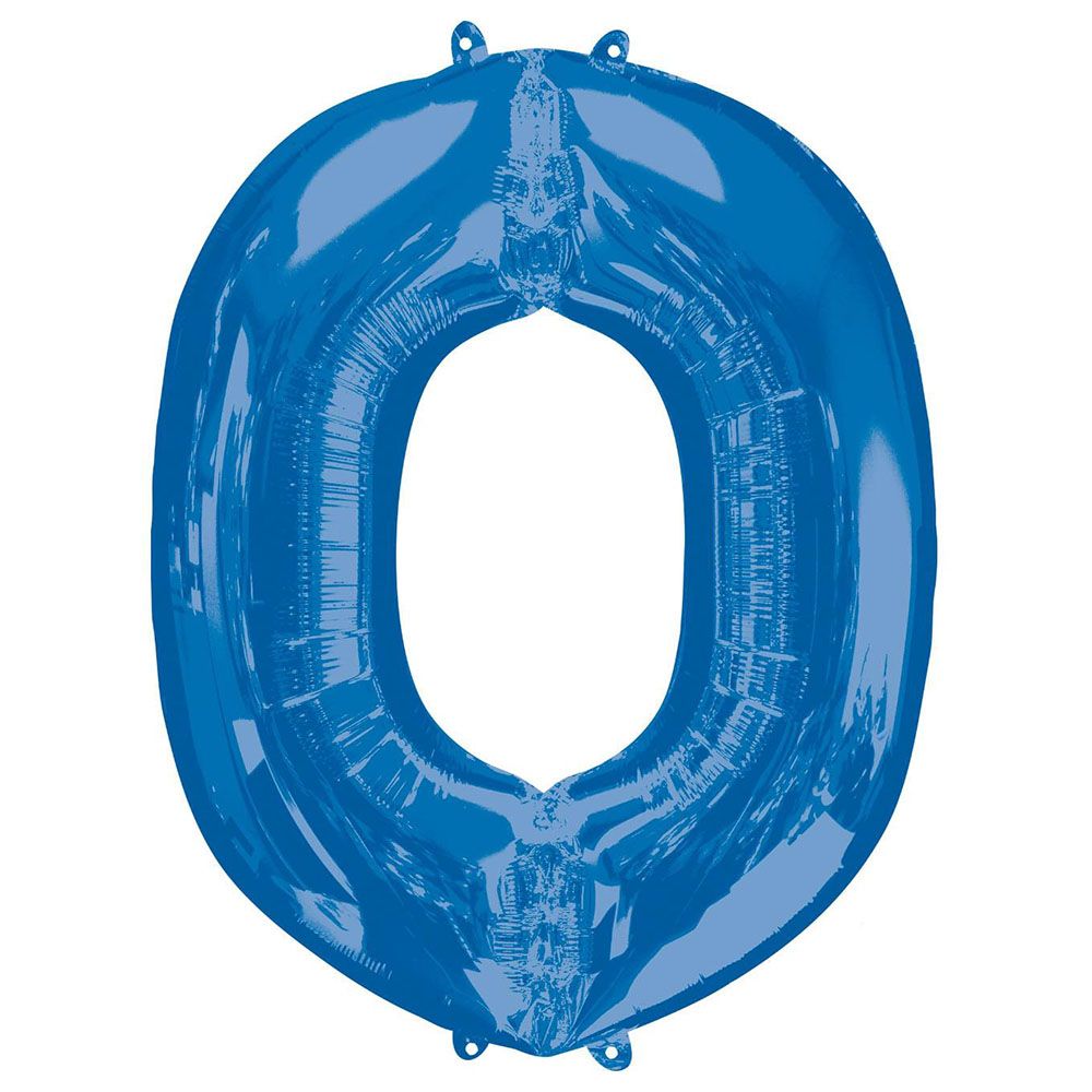 Party Centre - Letter O SuperShape Foil Balloon - Blue