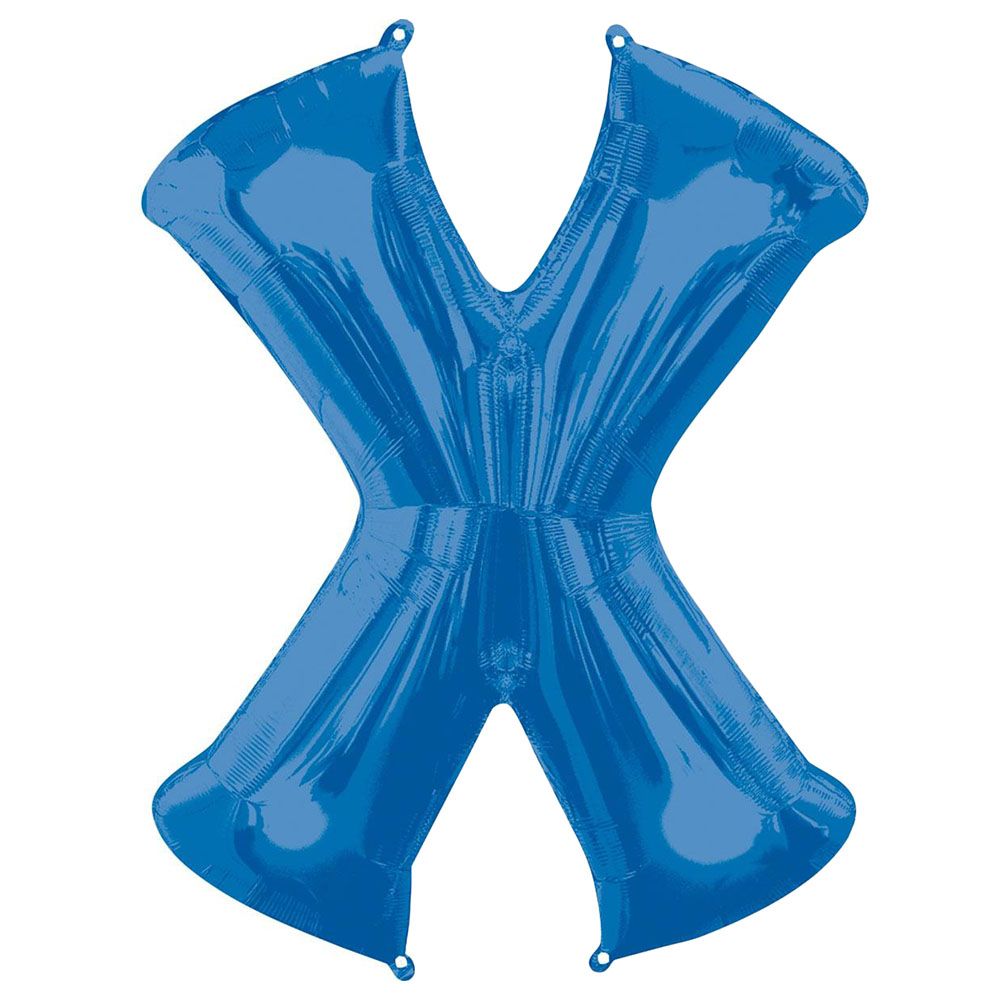 Party Centre - Letter X SuperShape Balloon - Blue