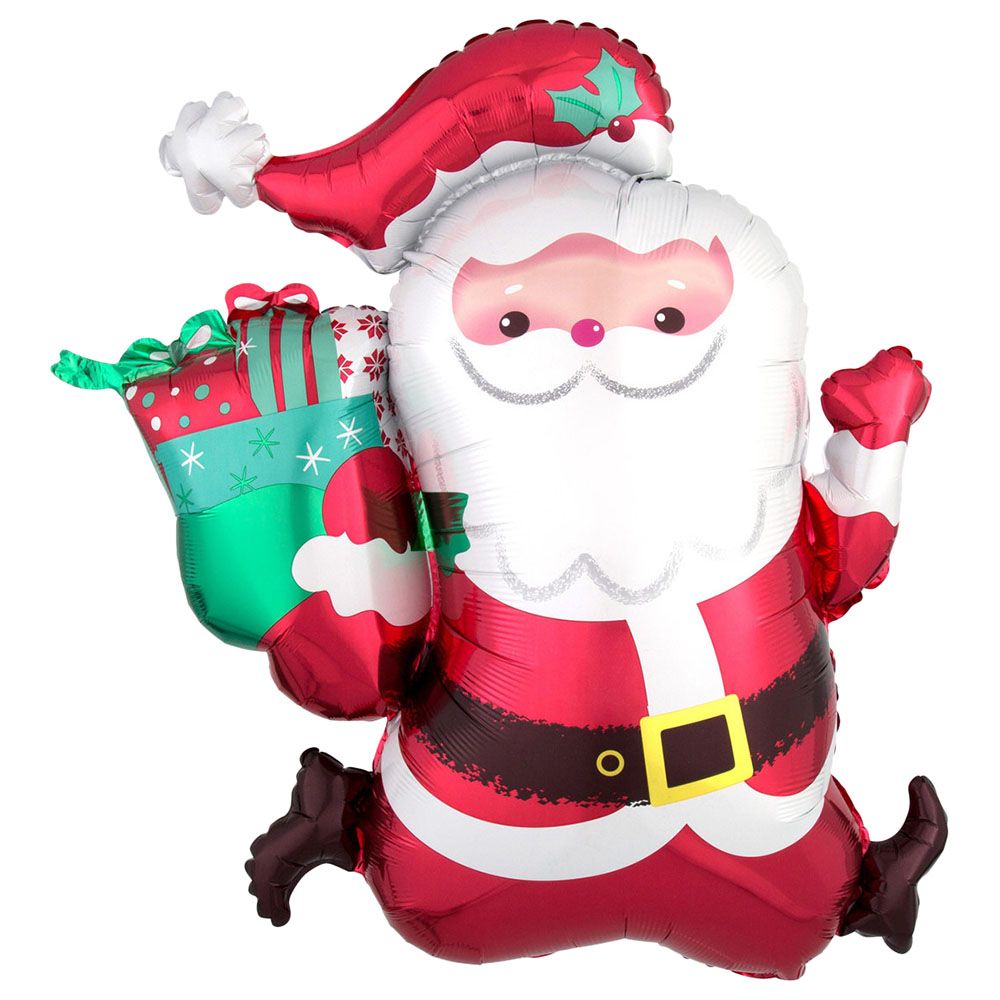 Running Santa Supershape Foil Balloon