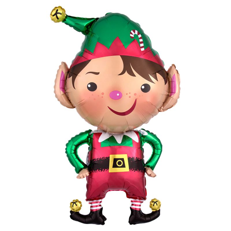 Jolly Christmas Elf Supershape Foil Balloon