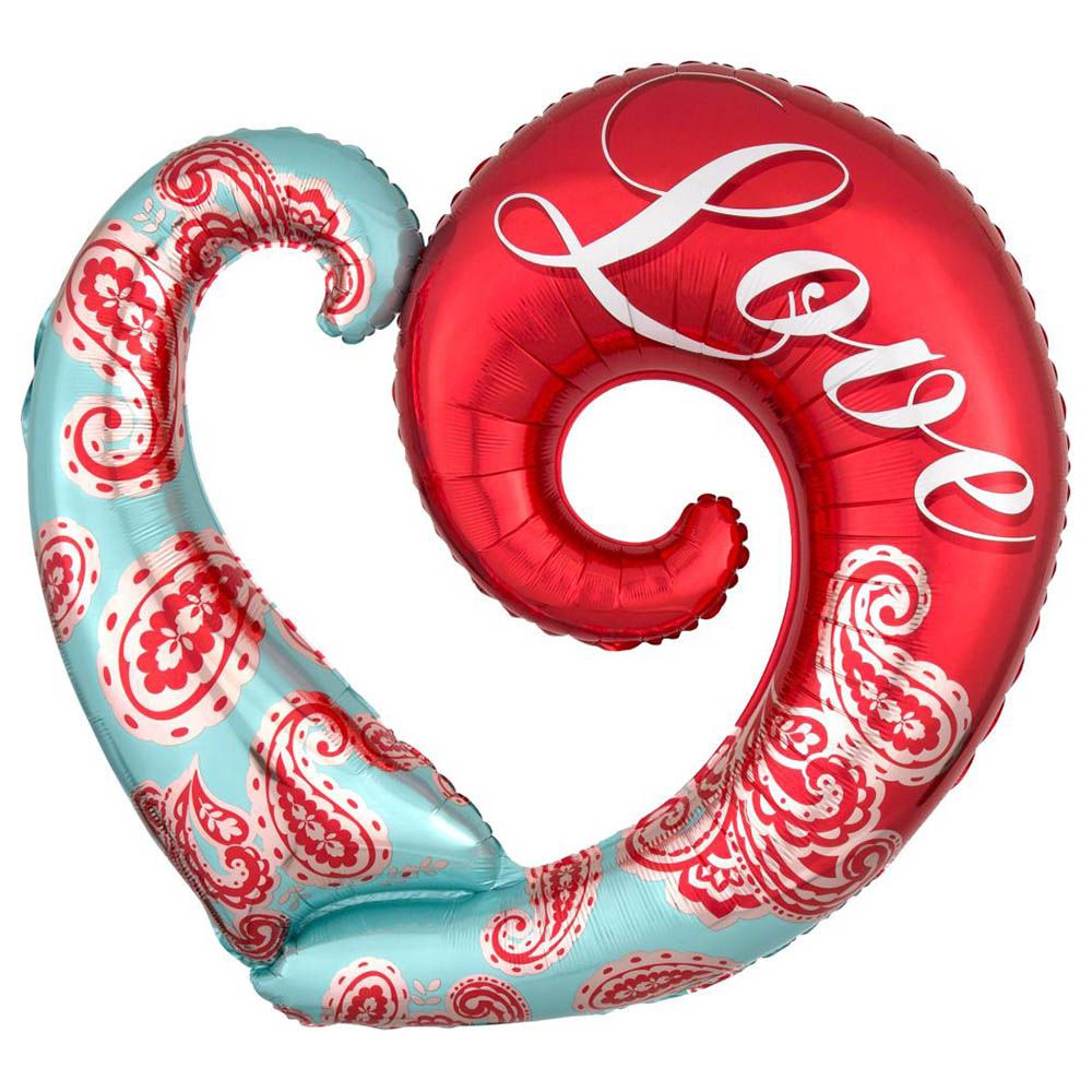 Paisley Love Supershape Foil Balloon 78x81cm