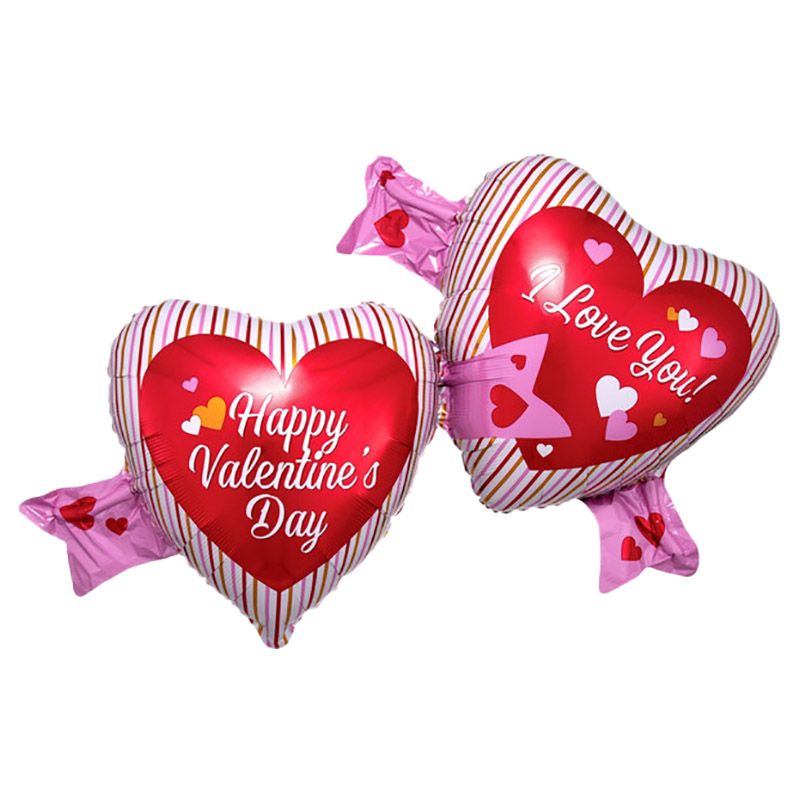 Valentines Day Double Hearts Supershape Balloon