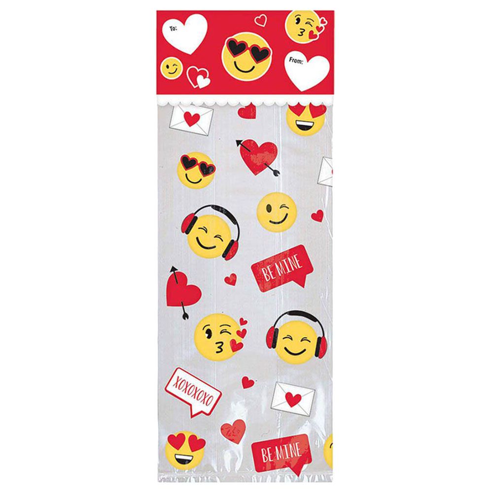 Valentine Emoji Treat Bag Kit 20pcs