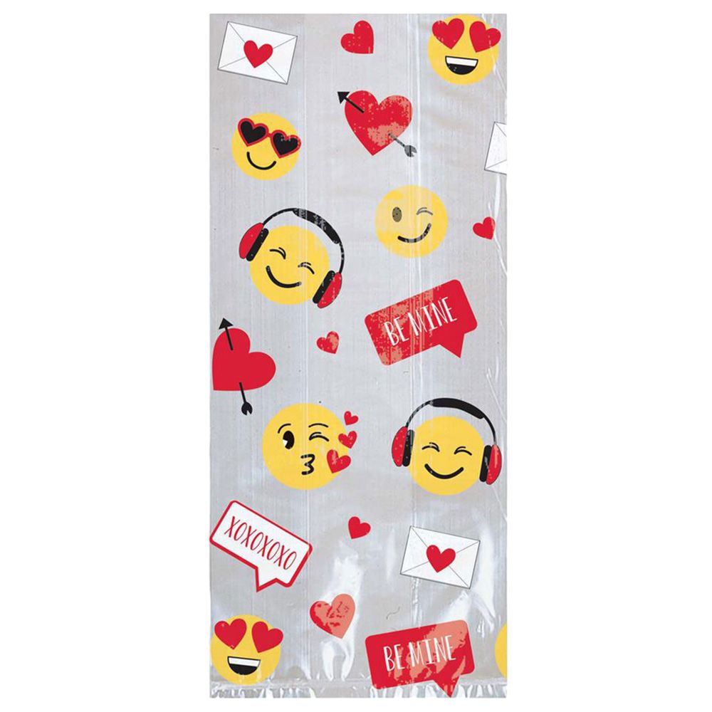 Valentine Emoji Small Plastic Bags 20pcs