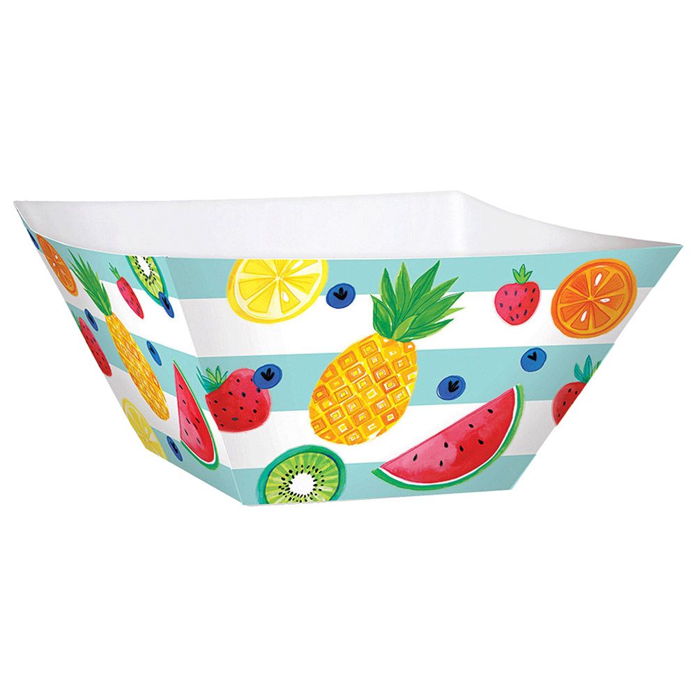 Hello Summer Large Paper Squared Bowls - 3Pc