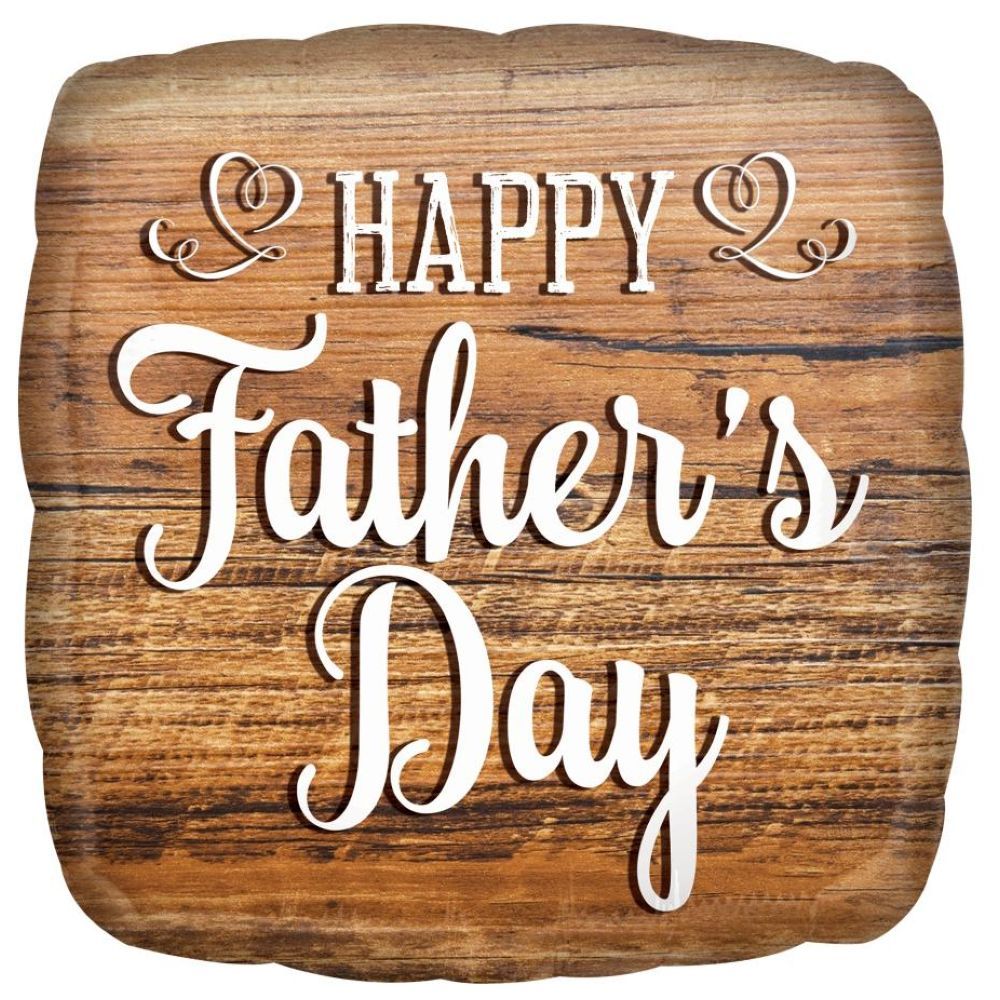 Party Centre - Father's Day Wood Sign Foil Balloon 45cm