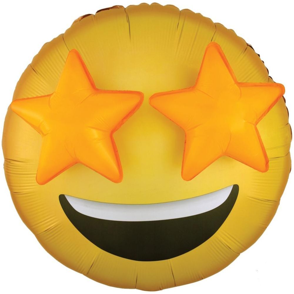 Emoticon Starry Eyes EZ-Fill Multi-Balloon