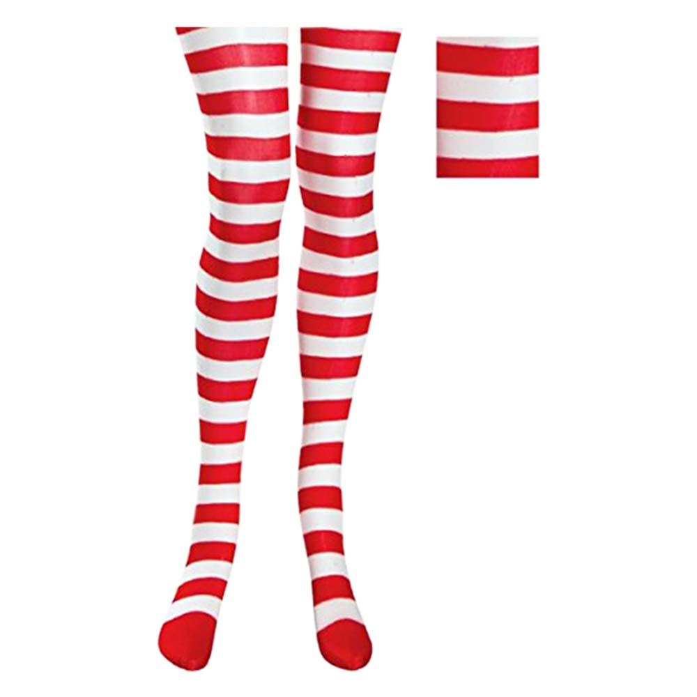 Candy Stripe Stockings - Red