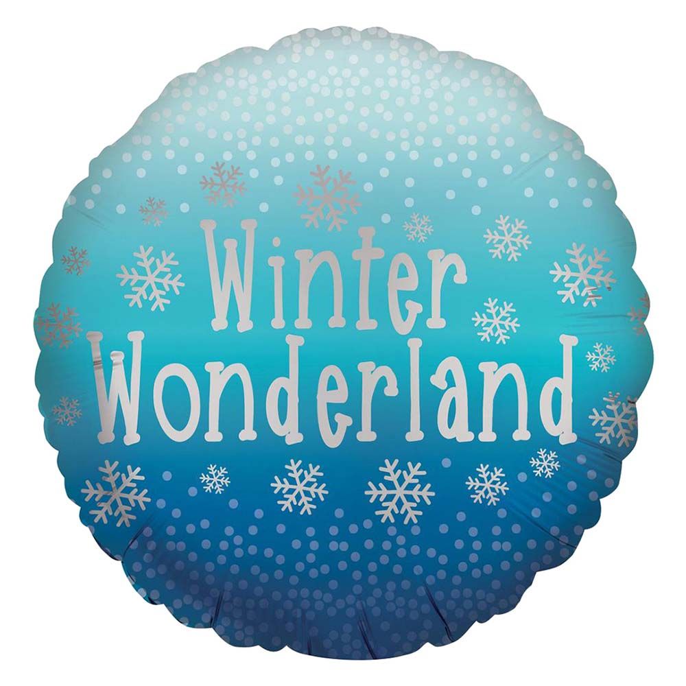 Anagram - Winter Wonderland Satin Foil Balloon 45cm