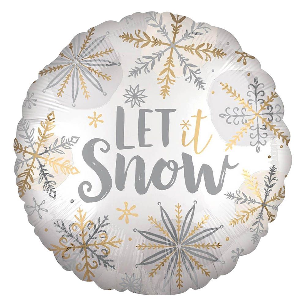 Anagram - Shining Snow Satin Foil Balloon 45cm