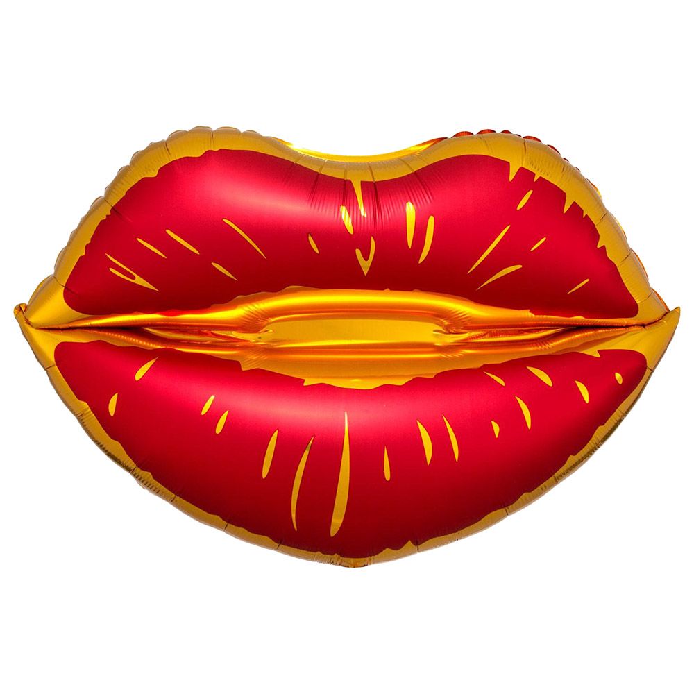 Lips Sangria Satin Supershape Foil Balloon