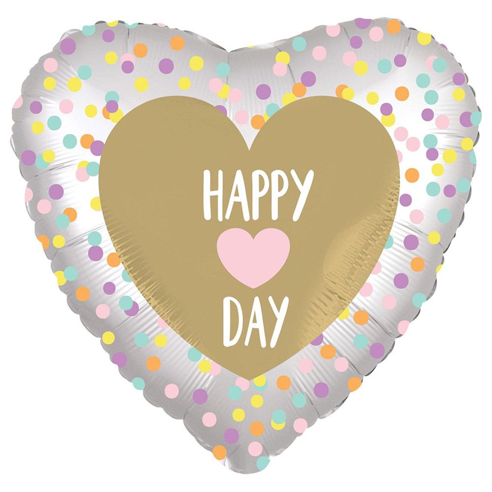 Heart Day Infused Satin Foil Balloon 45cm