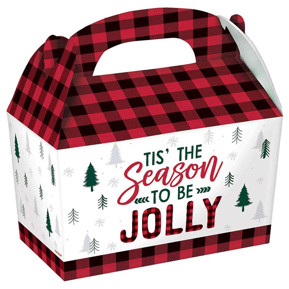 Amscan - Cozy Holiday Large Gable Boxes Pack of 5