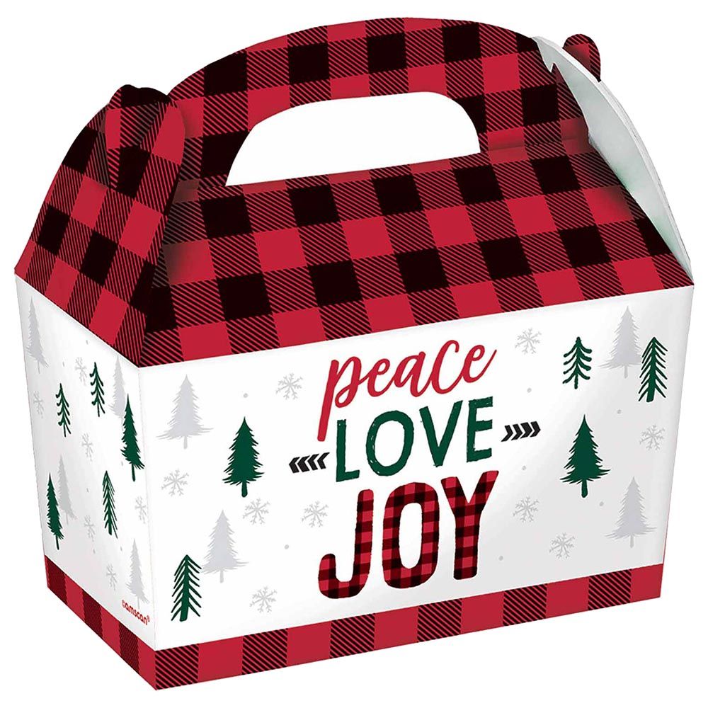 Amscan - Cozy Holiday Small Gable Boxes Pack of 5