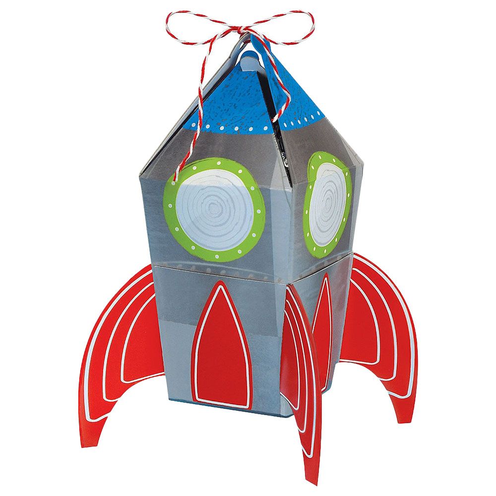 Blast Off Birthday Rocket Favour Boxes - 8pcs