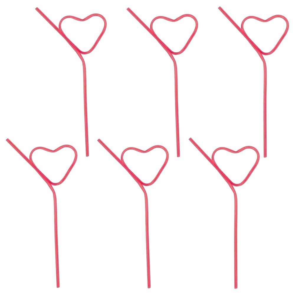 Party Centre - Heart Shaped Silly Straws - 12pc