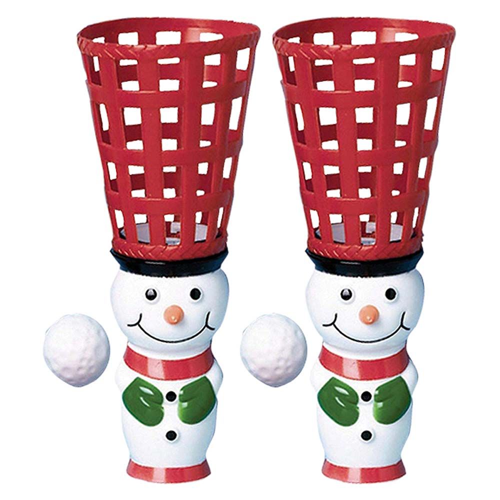 Snowman Plastic Pop Catch Game 2pcs