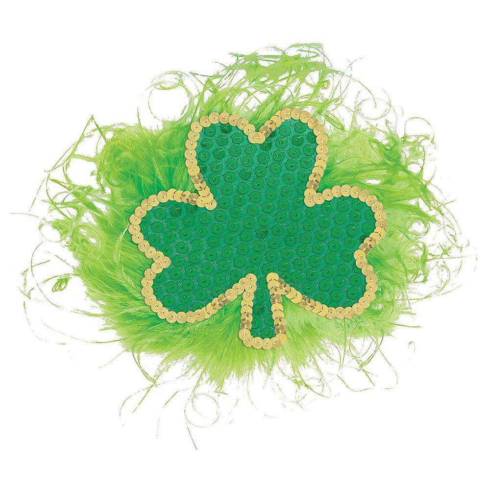 Party Centre - St. Patrick's Day Hair Clip Giant Shamrock - Green