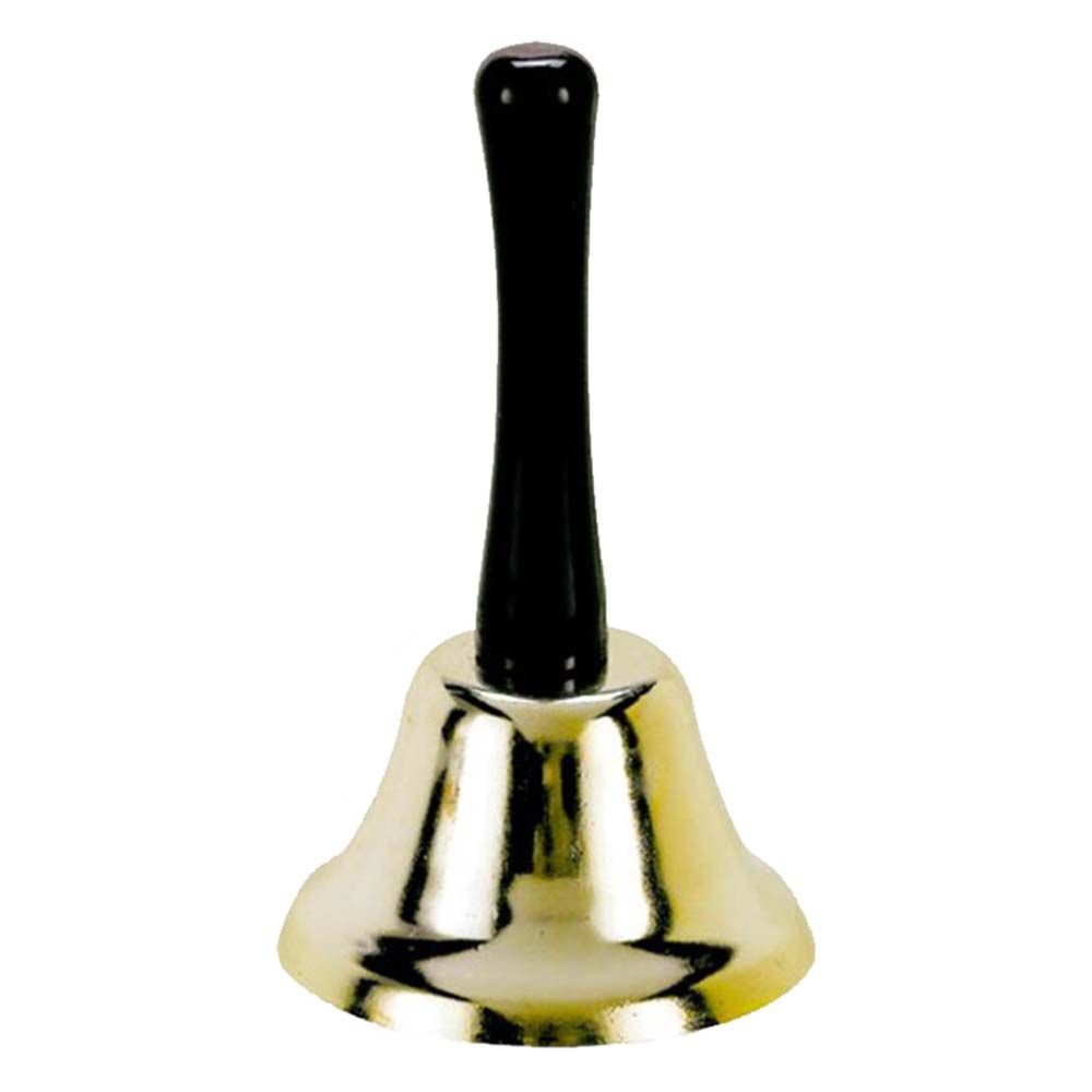 Santa Metal Hand Bell - Black & Gold