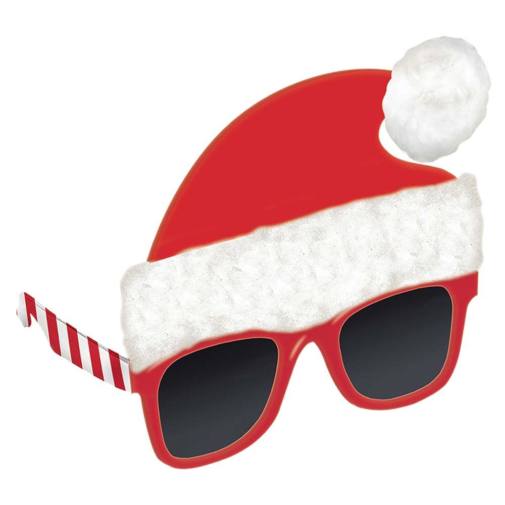 Santa Hat Glasses - Red