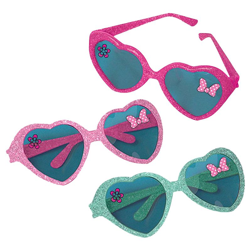 Minnie Mouse Glitter Heart Glasses 6pcs