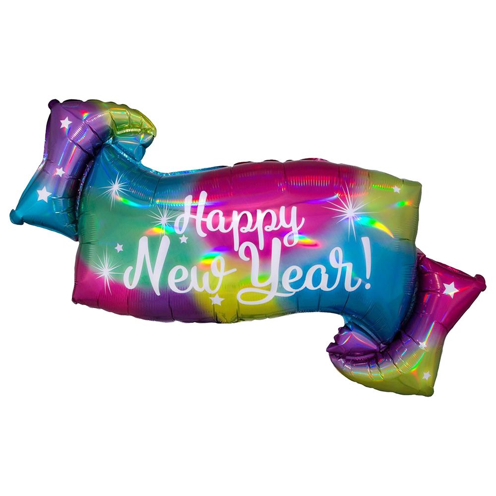 Anagram - New Year Iridescent Banner Super Shape