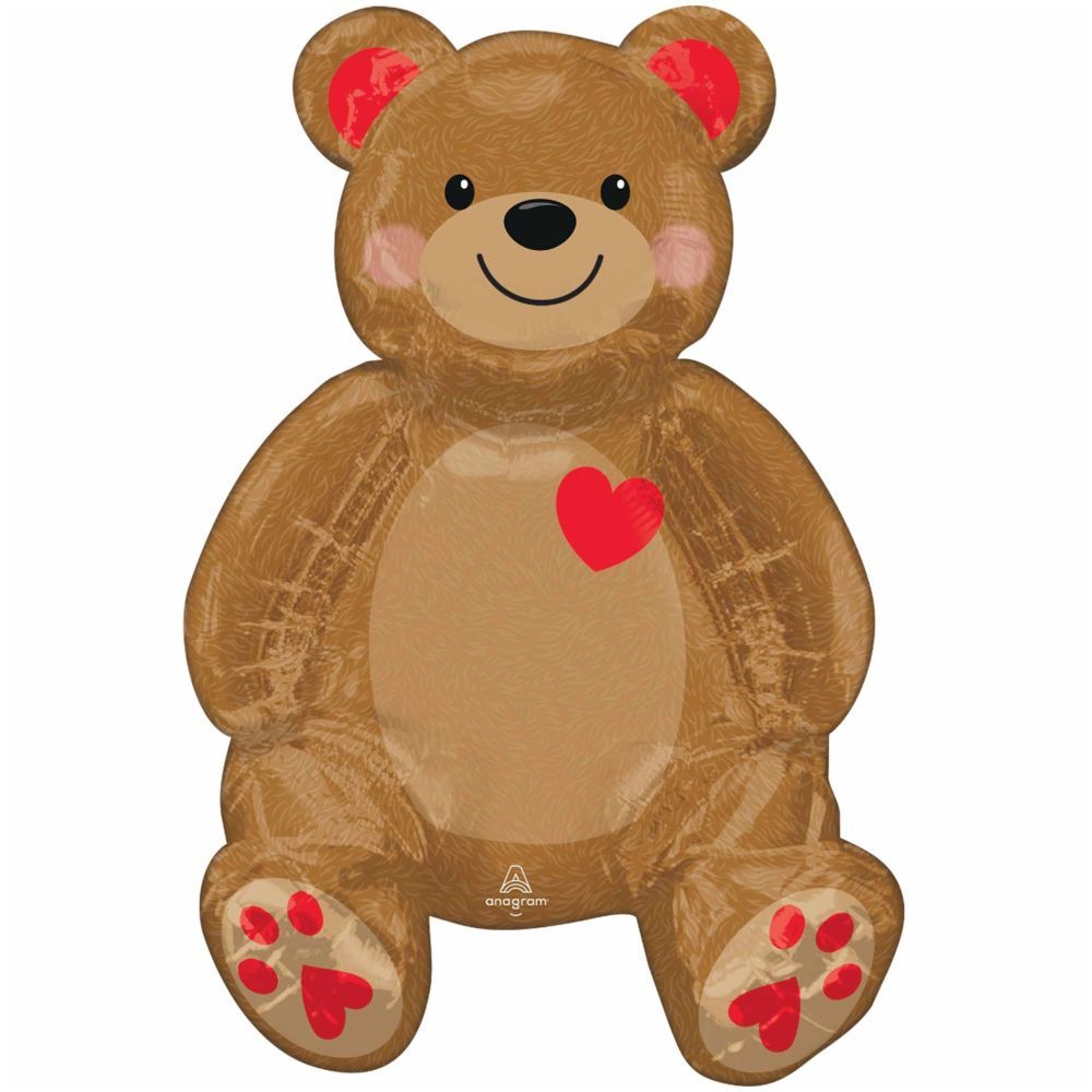 Valentines Sitting Teddy Multi-Balloon