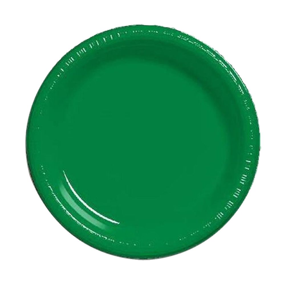 Amscan - Dessert Plastic Plates 7" 20pcs - Festive Green