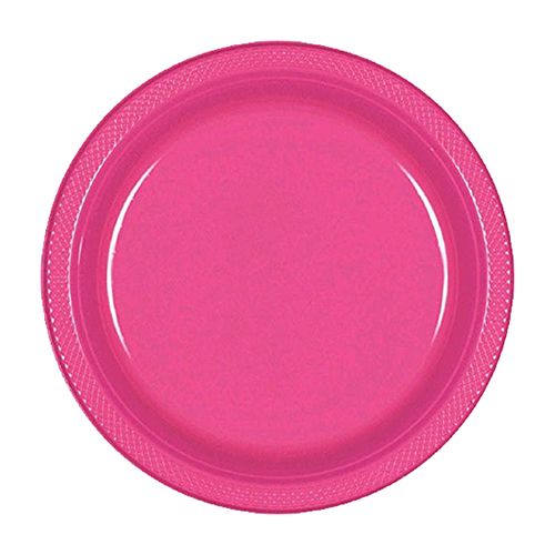 Amscan - Plastic Plates 7" 20pcs - Bright Pink